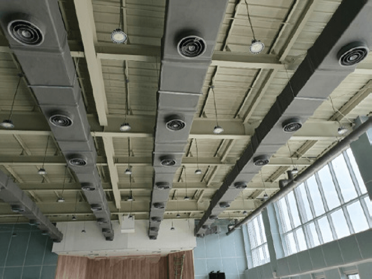 NBR duct insulation in an industrial building